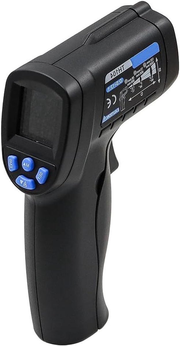 Allecto- Infraroodthermometer - Thermometer - Contactloze - -50℃-550℃ - Voertuigreparatie Koken Barbecue - Grill Vriezer Voedsel - Geschikt voor - Draagbaar Model - Zwart met achtergrondverlichting.