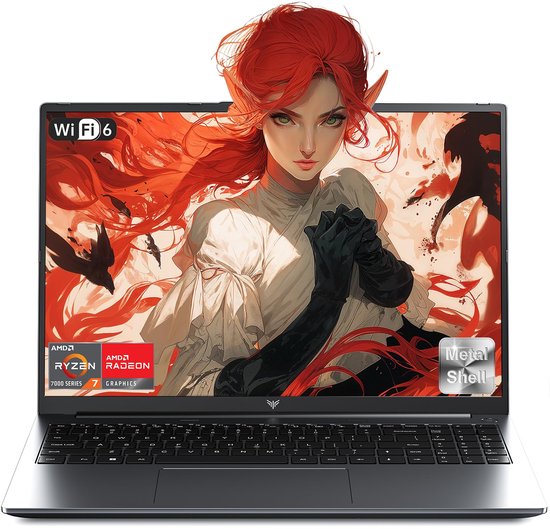 Acemagic S16 Gaming Laptop - 16 inch Full HD - 16 GB RAM - 512 GB SSD - AMD Ryzen™ 7 7735HS - Tot 4,75 GHz - WiFi 6 - Windows 11 Pro Notebook - UHD Graphics - Grijs - Acemagic - Hoofdafbeelding