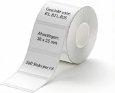 Rouleau Niimbot B21/B1/B31/B4 - 38 x 25 mm - 260 étiquettes - 1 rouleau - Wit