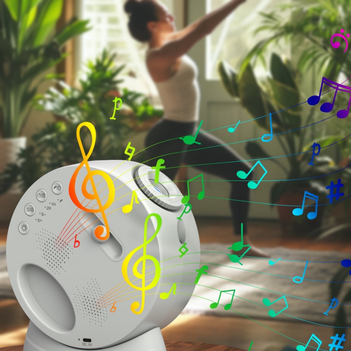Galaxy Projector – Sterrenprojectie Wekker met Bluetooth Speaker – Nachtlampje met Rustgevende achtergrondgeluiden – 12 Lenzen Sterrenprojectie – verlichtingsapparaten – foto 3