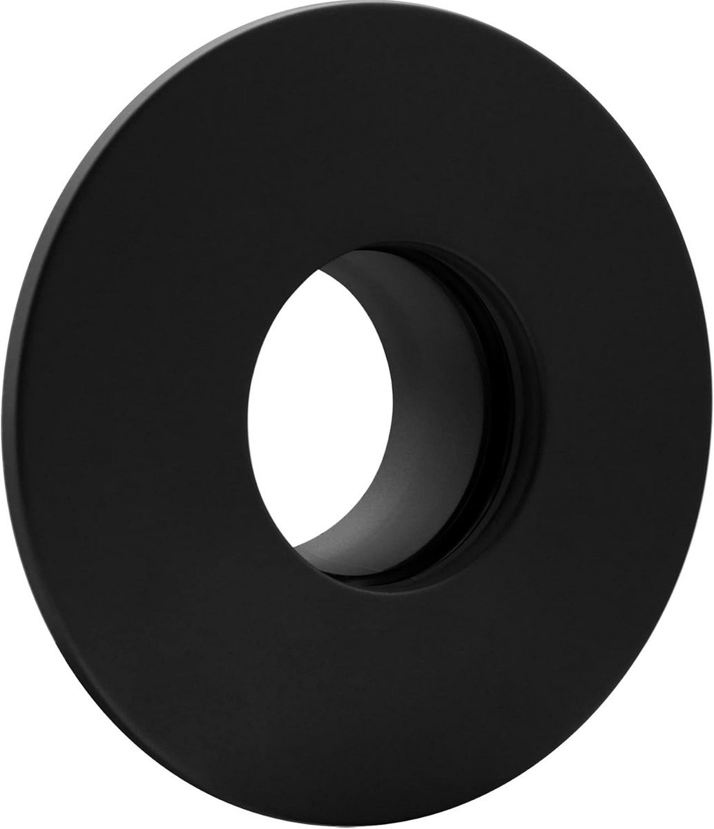 Verlengstuk Pelletkachel Buis met Rozet Zwart Ø100mm naar Ø120mm
