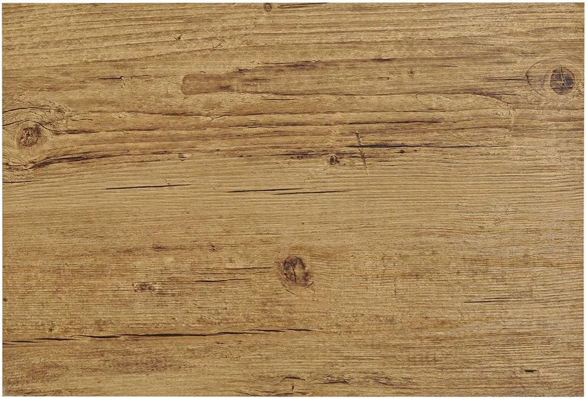 Set van 4 placemats met houtlook in eikenlook grijs - Hittebestendige tafelmatten