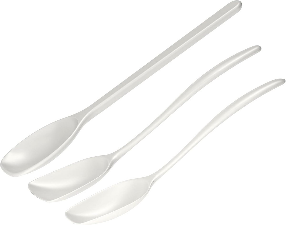 3-delige Kunststof Kooklepel Set - Hittebestendig & Onbreekbaar Keukengerei