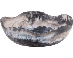 WOOOD Evo Decoratieschaal Epoxy - Zwart - Melange - 11x37x36