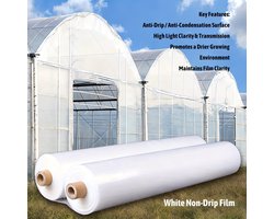 Kasfolie, 8m X 5 m, 0.15 mm Dik, Uv-Bestendige Polyethyleenfolie, Scheurweerstand