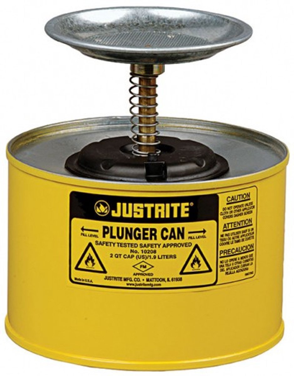 JUSTRITE Plunjerkan Metaal - GEEL 2 liter