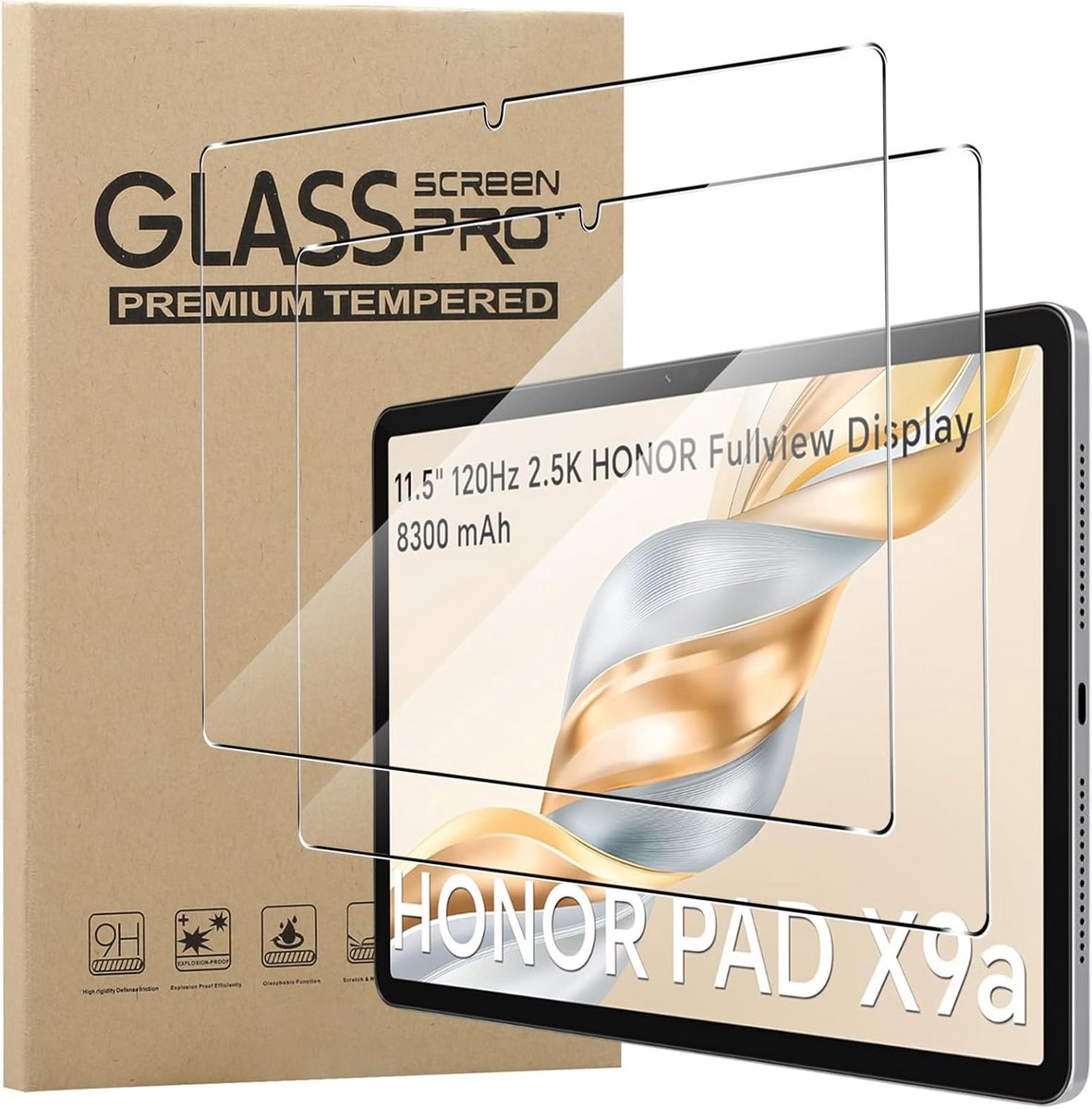 2x Gehard Glas Screenprotector voor Honor Pad X9 - 9H Krasbestendig & Anti-Vingerafdruk