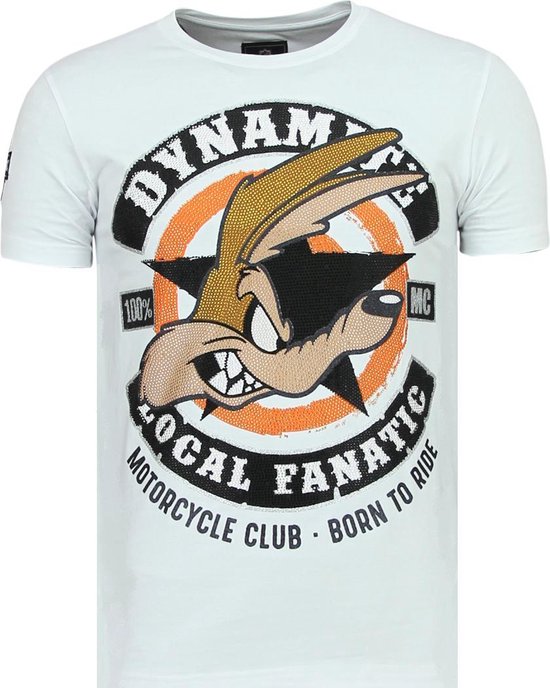 Local Fanatic Dynamite Coyote - Joli T-shirt Homme - 6320W - T-shirt Homme Blanc XL