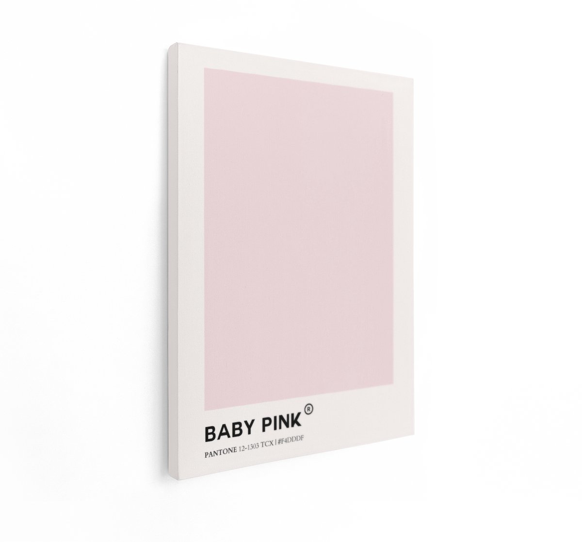 Artaza Canvas Schilderij Baby Pink - 30x40 cm - Wanddecoratie Pastel - Muurdecoratie Roze Kinderkamer - Schilderijen Op Canvas Minimalistisch