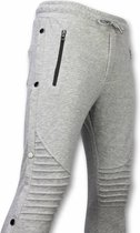 Casual Joggingbroek - Buttons Joggingbroek - Grijs