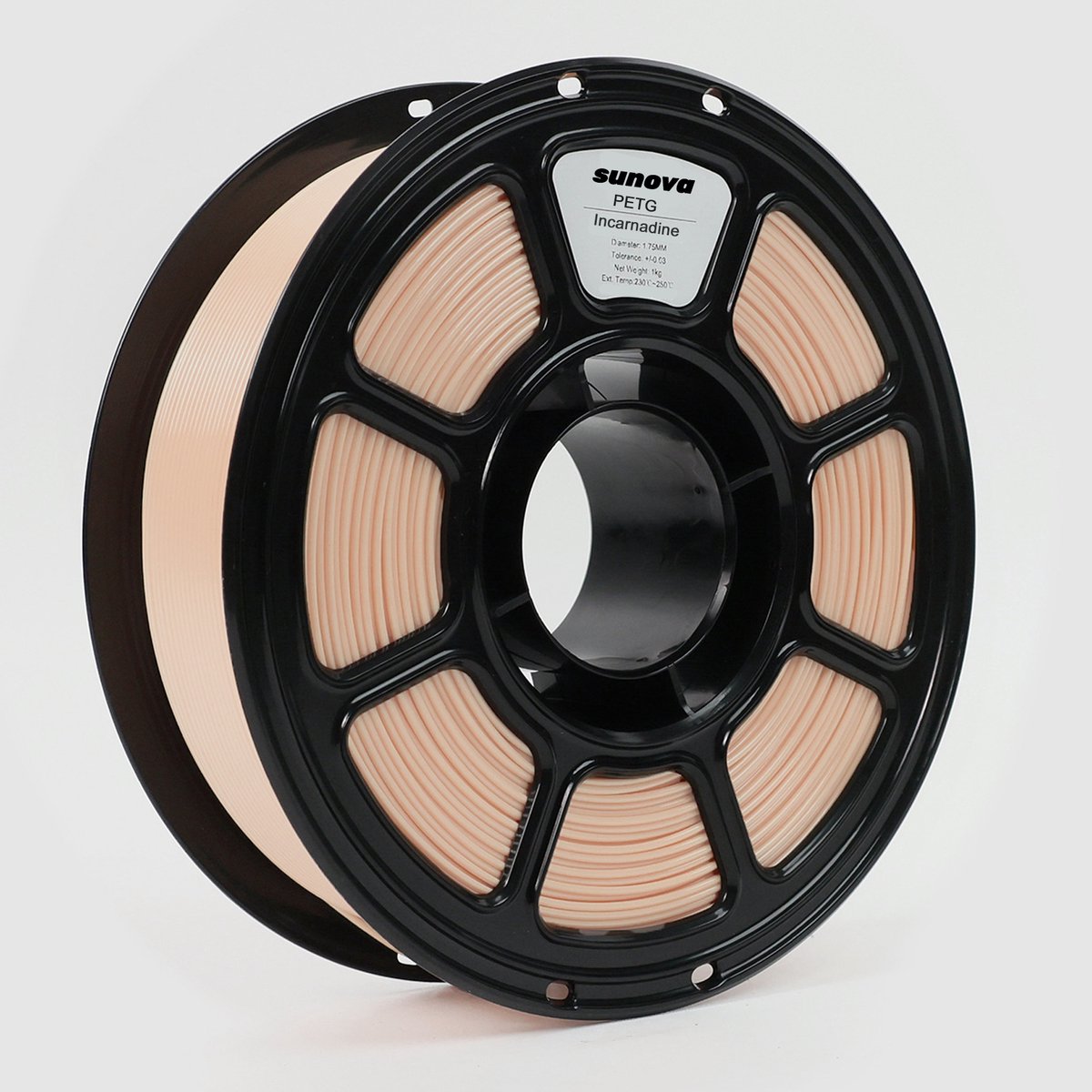 Sunova PETG 3D Printer Filament – 1KG – 1.75 mm – ±0.02mm Precisie – Sterke Laaghechting – Milieuvriendelijke – huidskleur