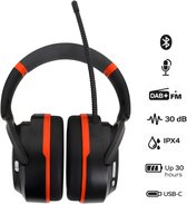 BOXER® Oorkappen Gehoorbescherming met Bluetooth 5.3 – DAB+ & FM Radio – Microfoon – 30 dB SNR – IPX4 – 30u Accu – EN352