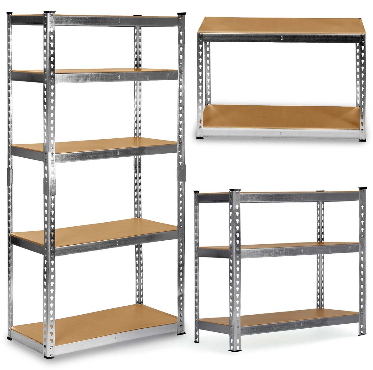Metalen magazijnstelling 183 x 90 x 40 cm Humberg HR-853 zilver