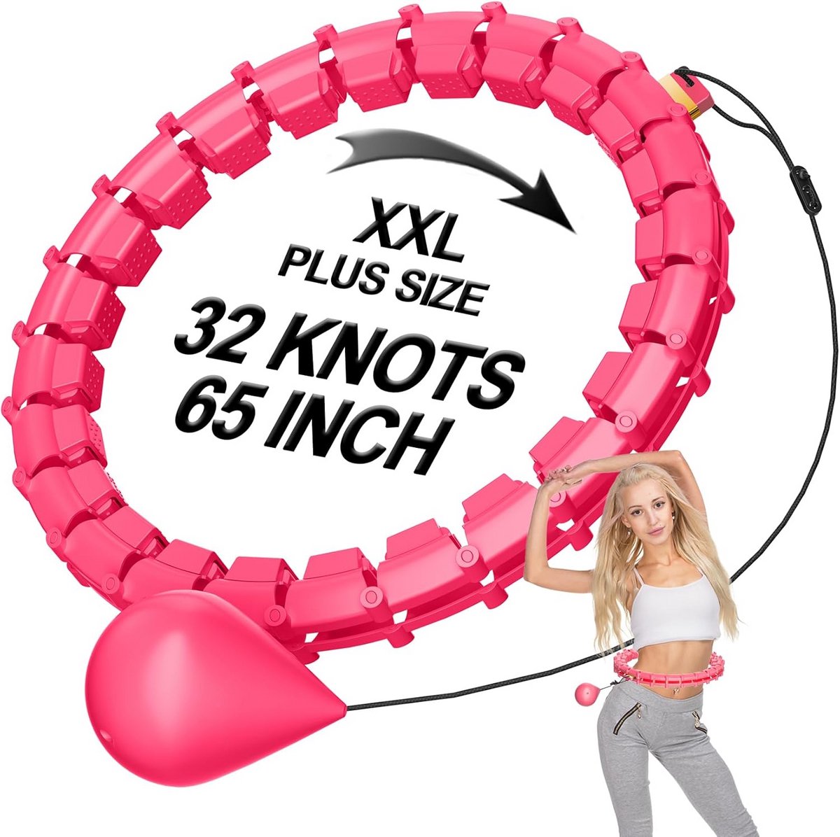 Verstelbare Slimming Fitness Hoepel met Tellers voor Volwassenen