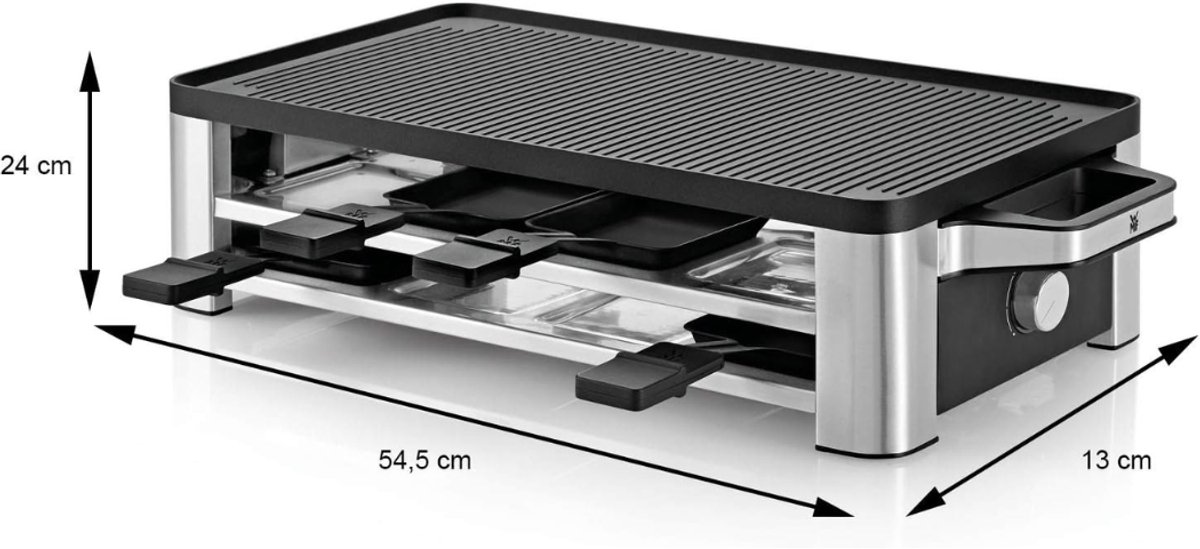 Aurixi® Gourmetstel - Gourmet - Gourmetplaat - Zwart - 58cm x 30cm x 20cm