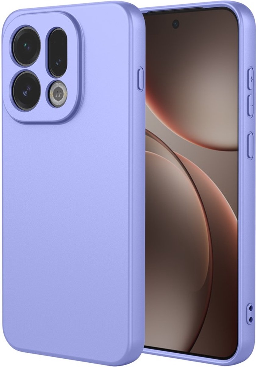Hoesje geschikt voor Oppo Find X9 - Phonesta Soft Silk Silicone Back Cover - Paars