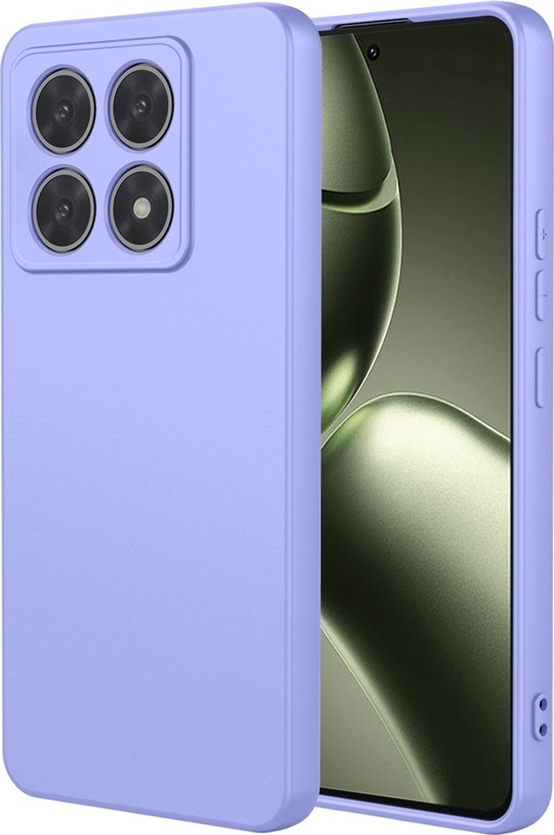 Hoesje geschikt voor Xiaomi 14T - Phonesta Soft Silk Silicone Back Cover - Paars
