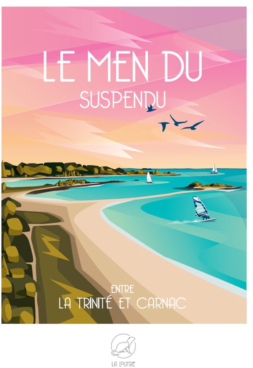 La Loutre puzzel 1000 stukjes - LE MEN DU Suspendu tussen LA TRINITE en CARNAC.