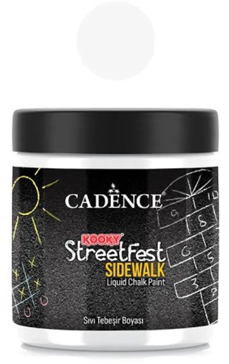 Cadence stoepkrijt vloeibaar wit 250 ml - creatieve buitenspeelverf.