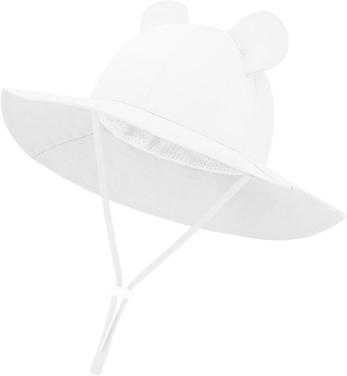 Baby Zonnehoedje met Oren en Kinband UPF 50+ voor Zomer
