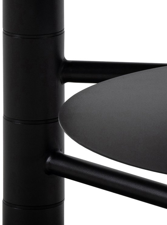 Table de salon Lahti - avec fonction pivotante - marbre blanc/noir - Actona - Tables basses en marbre - Blanc - Marbre|Acier - Tables basses en marbre