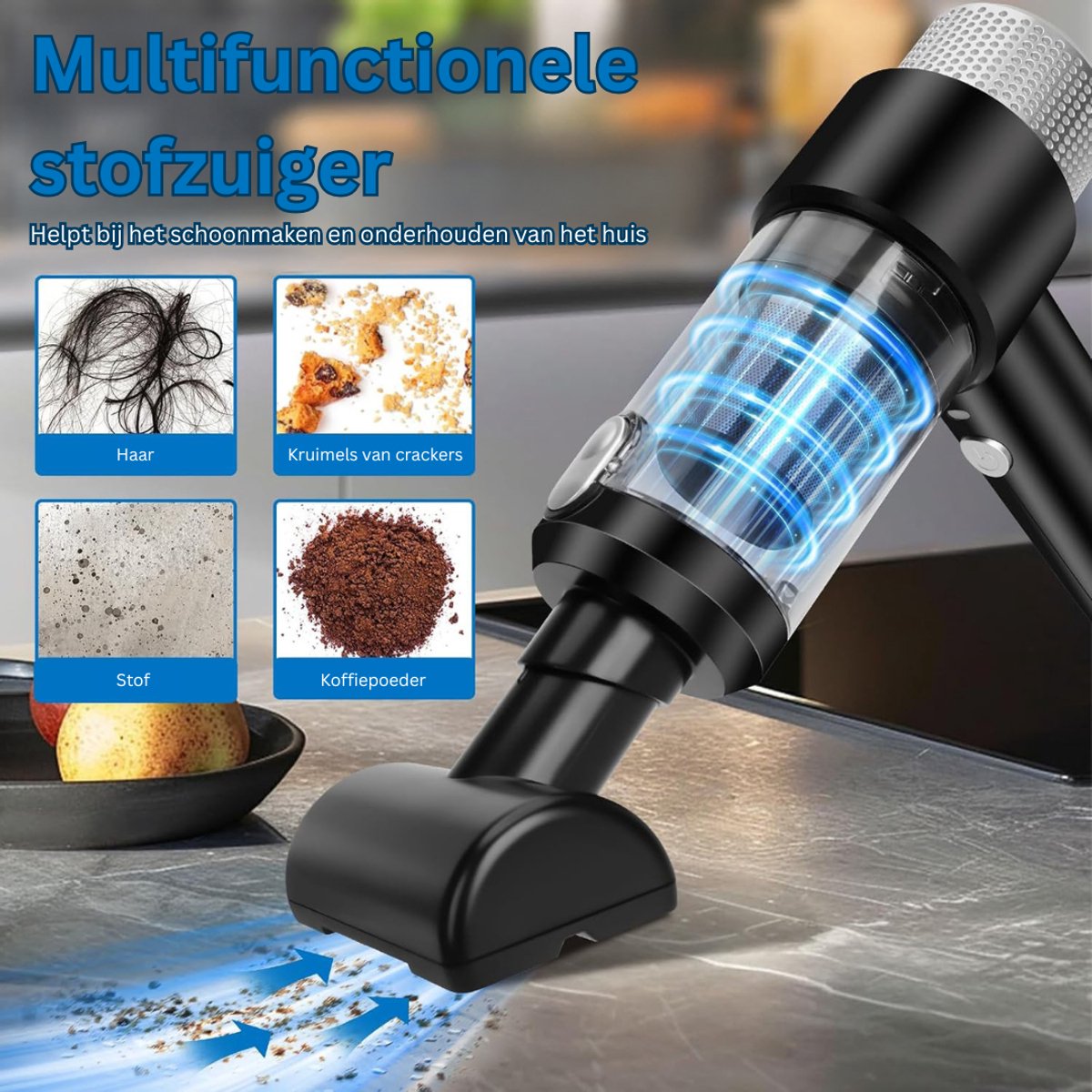 Octav8® Draadloze Kruimeldief Handstofzuiger - afbeelding 3