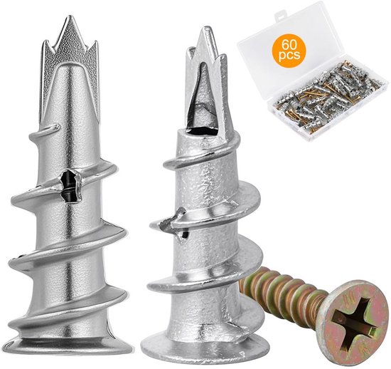 Metalen hollewandplug HM 8 x 54 SS met zeskant schroef Metalen hollewandplug HM 8 x 54 SS met zeskant schroef
