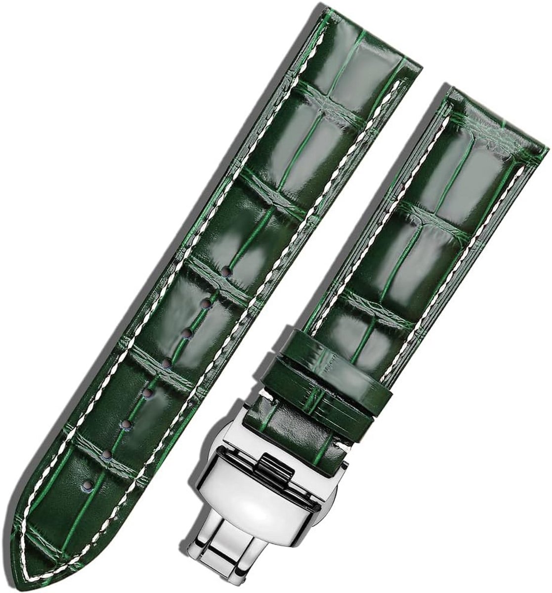 Leren Horlogeband 18mm 20mm 22mm 24mm - Klassiek en Duurzaam met Vlindersluiting