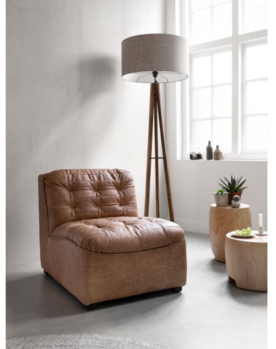 MUST Living Vloerlamp Porto Cristo – Teakhout – 30x30x160 cm