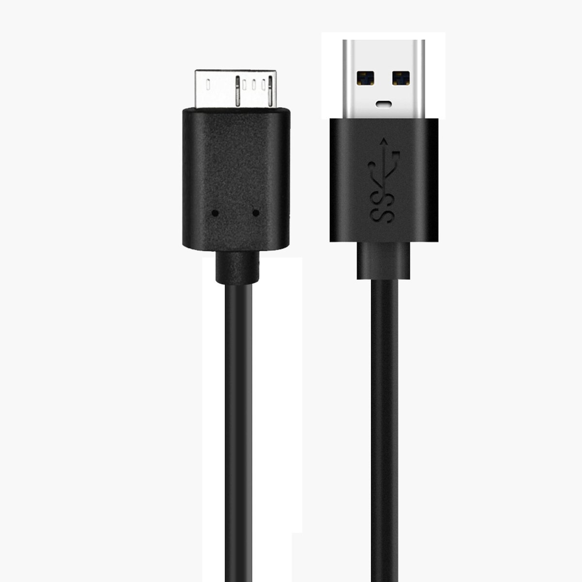Image of Micro USB B 3.0 naar usb a Kabel – 2 Meter – Zwart – 5 Gbps –voor Externe Harde Schijf SSD HDD