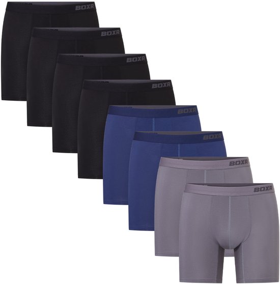 BOXR Sous-Vêtements - Boxer Classic - Sous- Sous-vêtements en Bamboe - Lot de 8 - Sous- Sous-vêtements Homme - Boxer Homme - Sous- Sous-vêtements Homme - Boxers en Bamboe pour Homme
