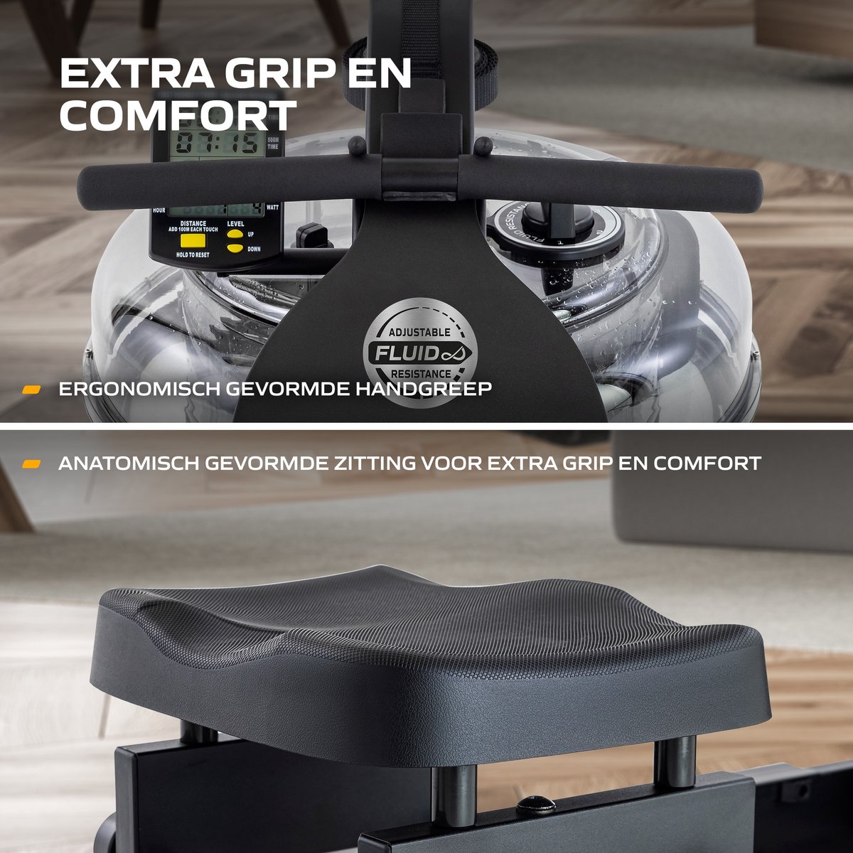 First Neon Rower Plus Roeitrainer Waterweerstand Zwart - afbeelding 3