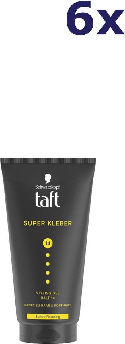 6x Taft haargel SUPER KLEBER 150ml