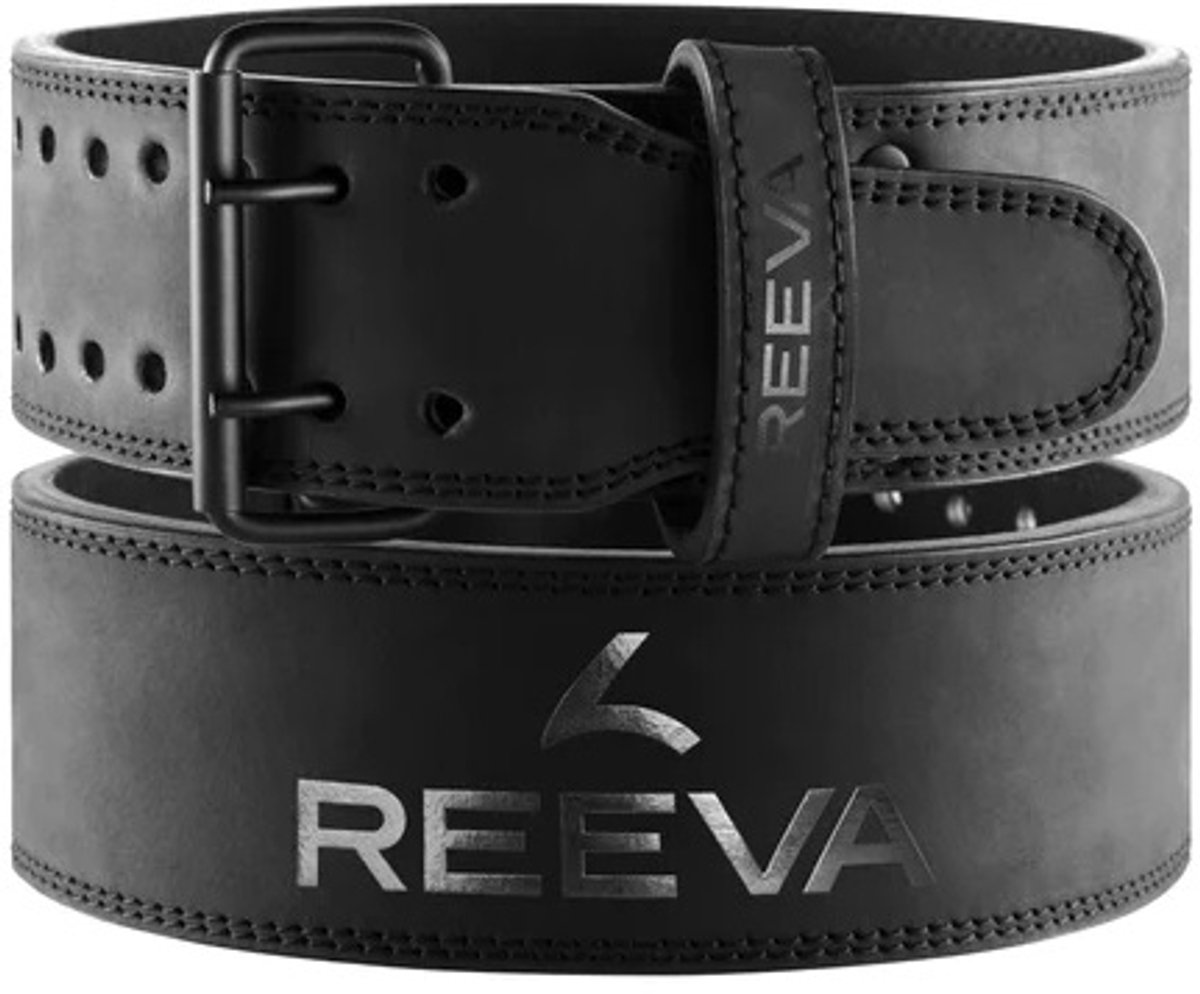 Reeva Lifting Belt - Maat M - Dubbele gespsluiting - Gewichthefriem geschikt voor Crossfit, Powerlifting, Fitness en Bodybuilding - Lifting Belt voor Heren en Dames
