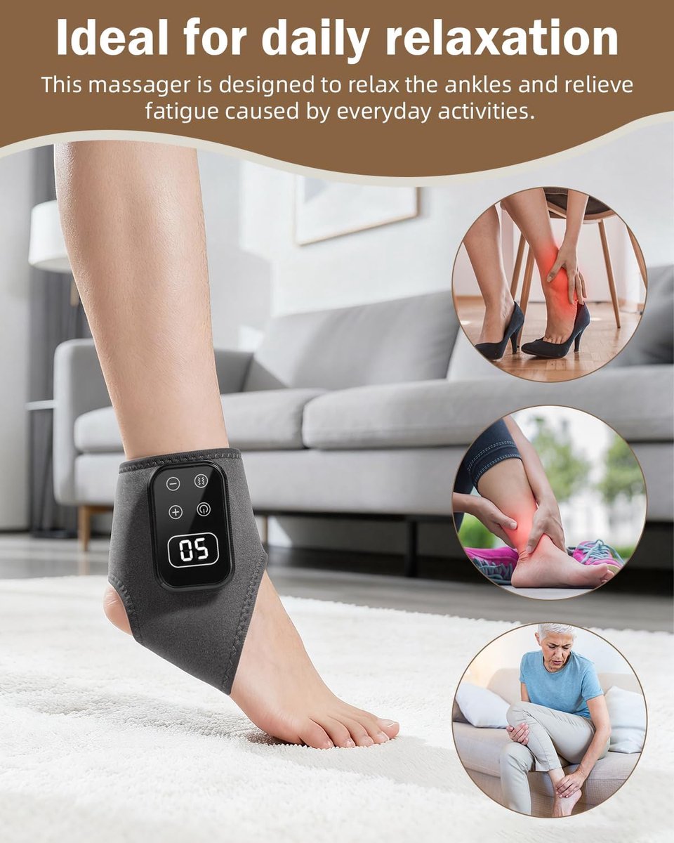 Draadloze Voetmassager met Warmtefunctie - Elektrische Voetmassage Apparaat met 3 Massagestanden en 5 Warmteniveaus - Voetwarmer voor Voetpijn Hielspoor en Plantaire Fasciitis - Verlicht Spierspanning — cadeau in Verzorging - foto 6