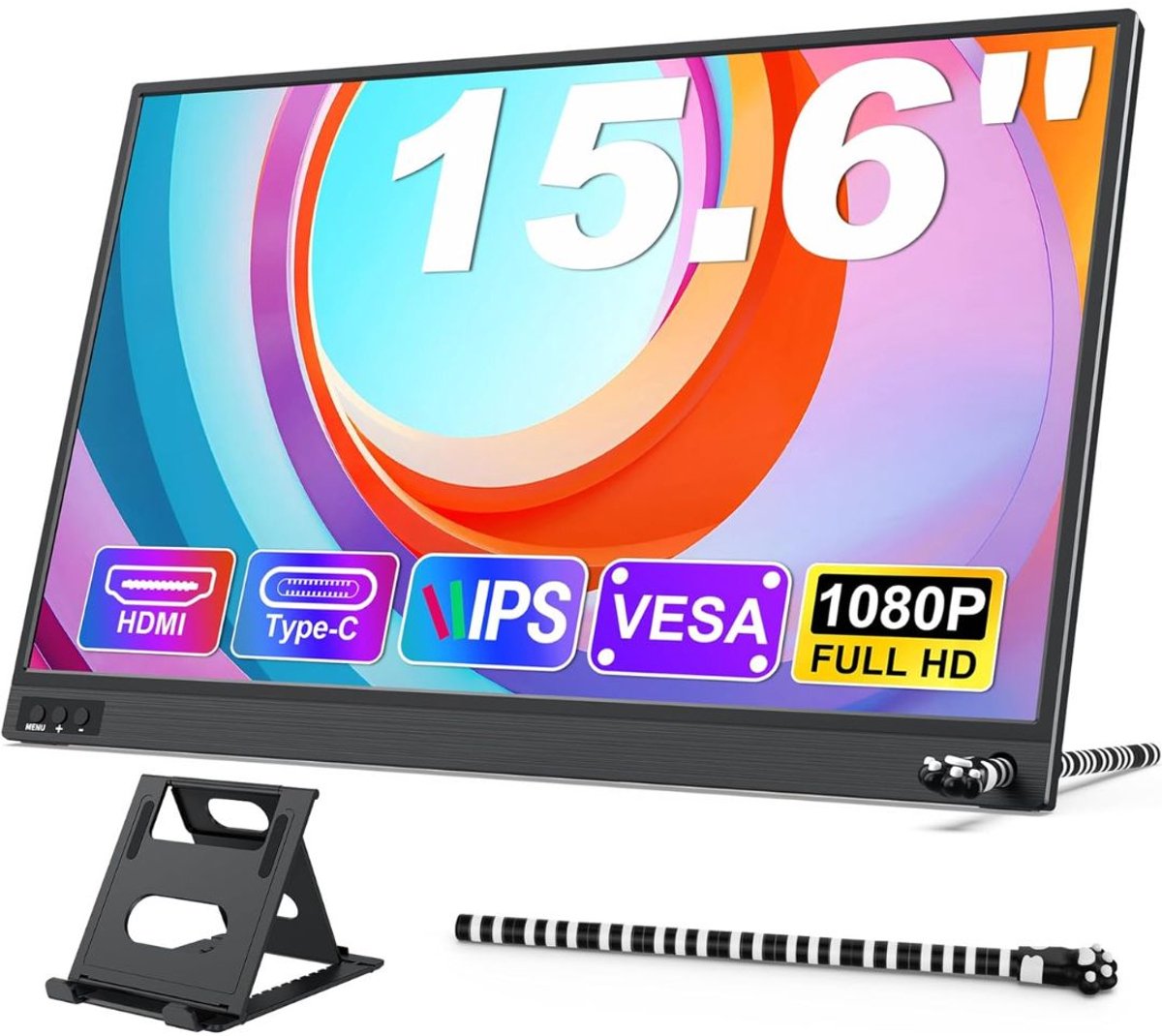 Octav8® Draagbare Monitor - Portable Monitor - Draagbare Scherm - 15.6 Inch - FHD 1080p