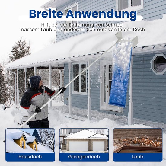 Sneeuwruimer met Verbreid Aluminium Frame en Antislip Handgreep, Uittrekbare Stang voor Sneeuw en Bladeren van Merkloos	 — afbeelding 5