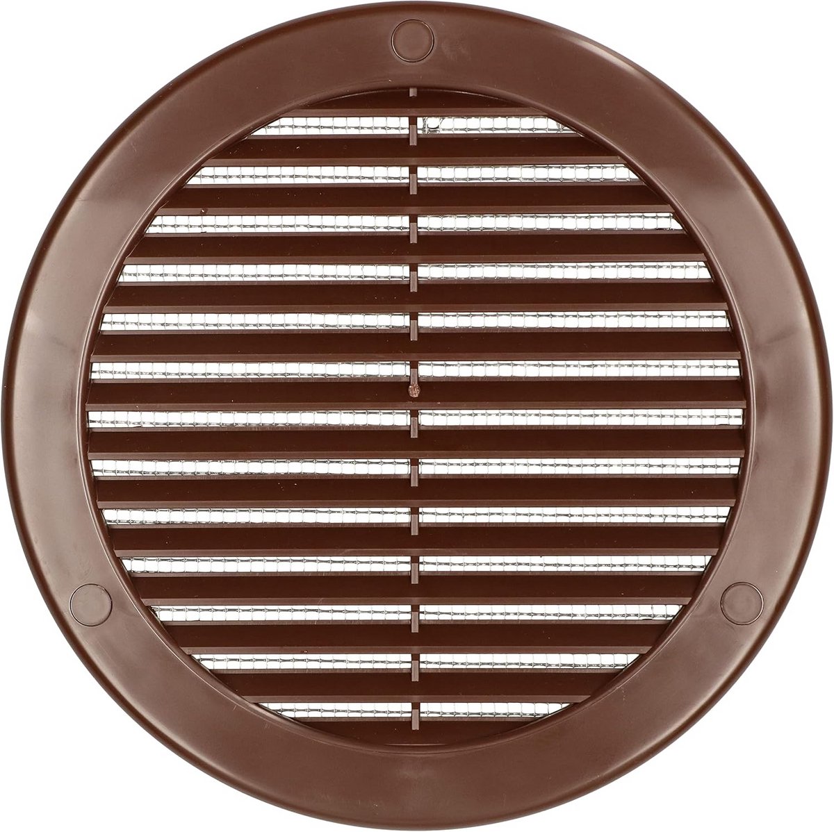 Ventilatierooster rond 150 mm bruin met insectenhor
