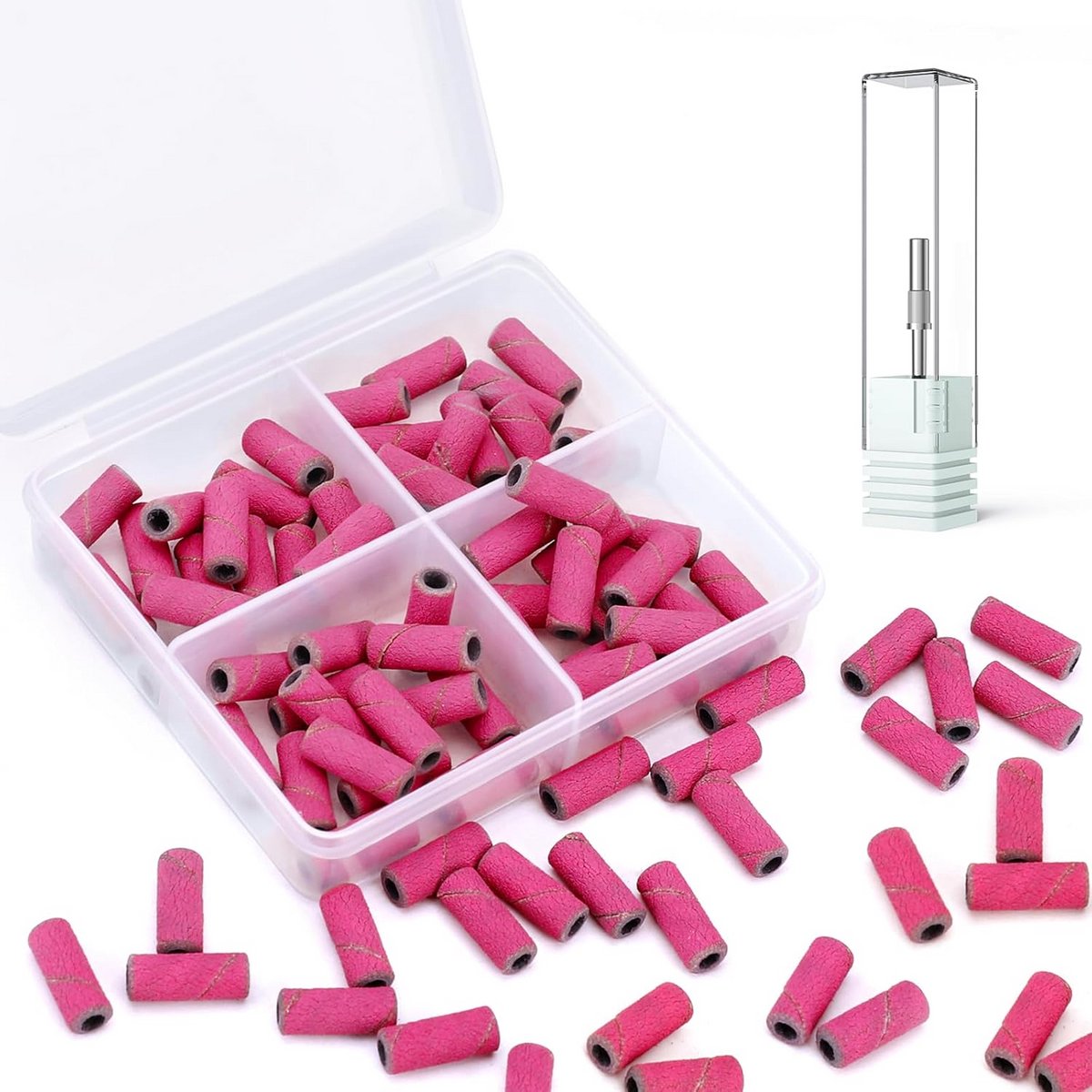80 Stuks Kleine Schuurbanden - Fijne Nagelvijlen voor Acrylnagels en Gelmanicures
