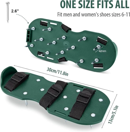 Gazonbeluchtingsschoenen - Schoenen Met Spijkers Voor Gazon- En Tuinbeluchting - ééN Maat Voor Iedereen - Sandalen Met Spikes Voor Het Beluchten Van Gras In Tuin - Terras En Erf van Merkloos	 — afbeelding 4