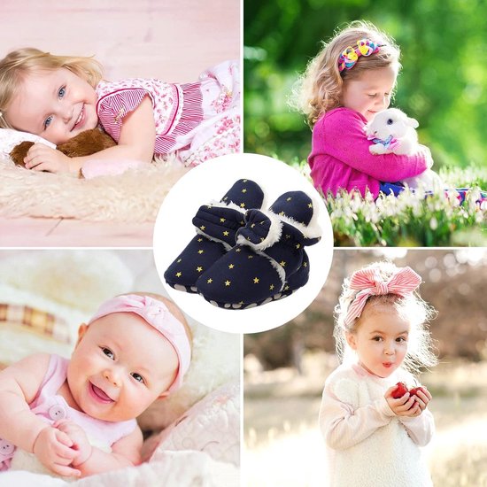 Zachte katoenen baby booties voor 0-18 maanden - antislip en comfortabel — afbeelding 2