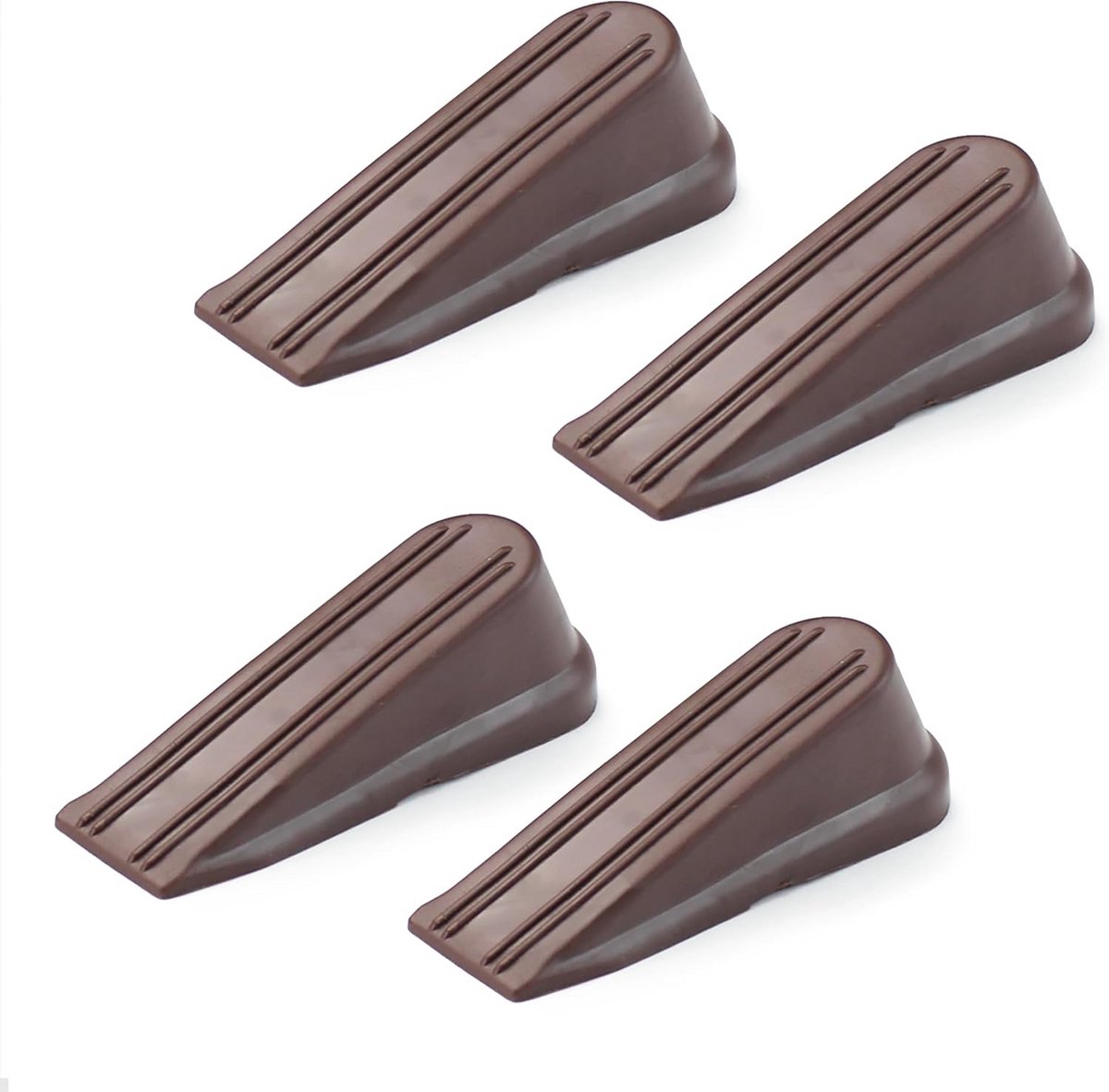 Rubberen Deurstopper - Set van 4, Schokabsorberend, Geluiddempende Bescherming voor Meubilair en Muren