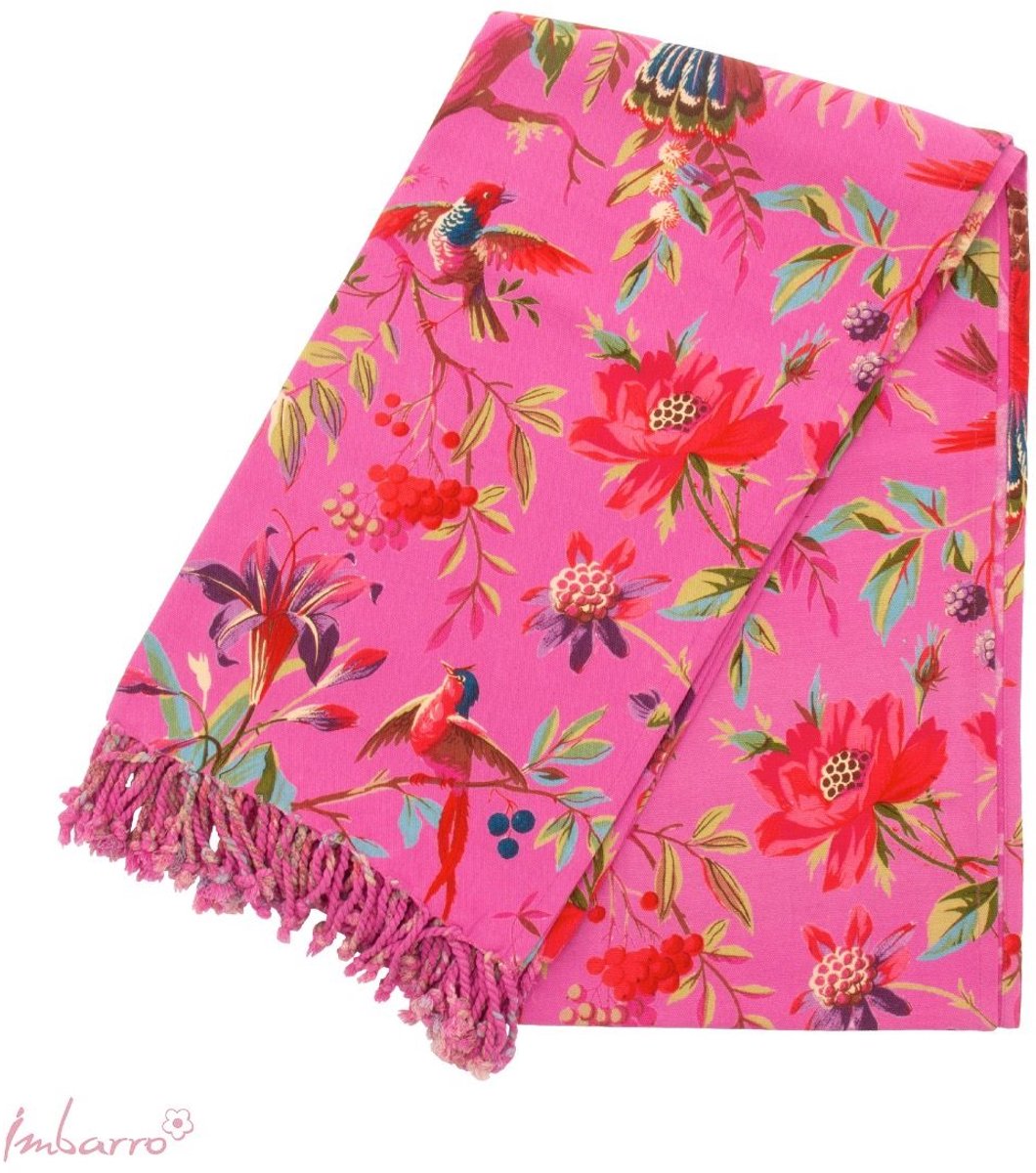 Imbarro Fashion & Home Hammamdoek Paradise Purper – Multifunctionele Katoenen Doek – Paars – 100x200 cm