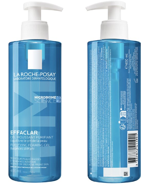 La Roche-Posay Effaclar Zuiverende Reinigingsgel +M - voor een Vette, Onzuivere Huid met Neiging tot Acne - 400ml