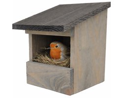 GARDEN SPIRIT Vogelhuisje Roodborstje 17 x 19 x 20 cm - Nestkast