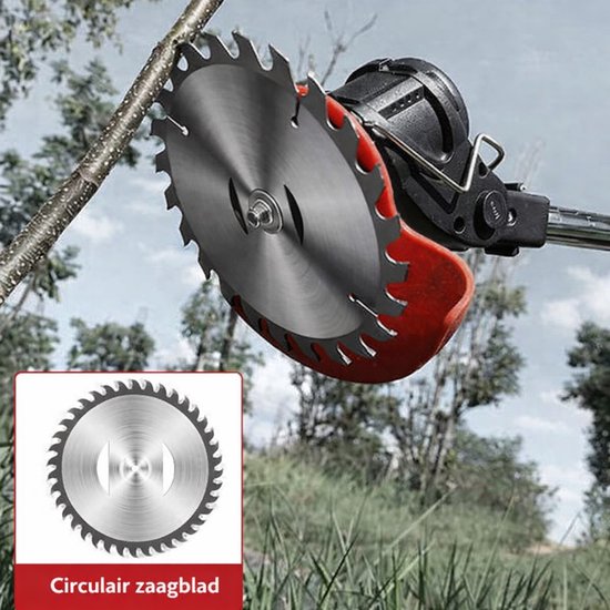 36V Grastrimmer - MAGICFOX - Draadloze -Telescopische steel - Verstelbare hoek - 3 Soorten messen — afbeelding 5