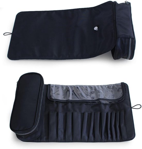 Trousse de pinceaux de maquillage, trousse de rangement cosmétique enroulable, étui de maquillage pour crayons et stylos
