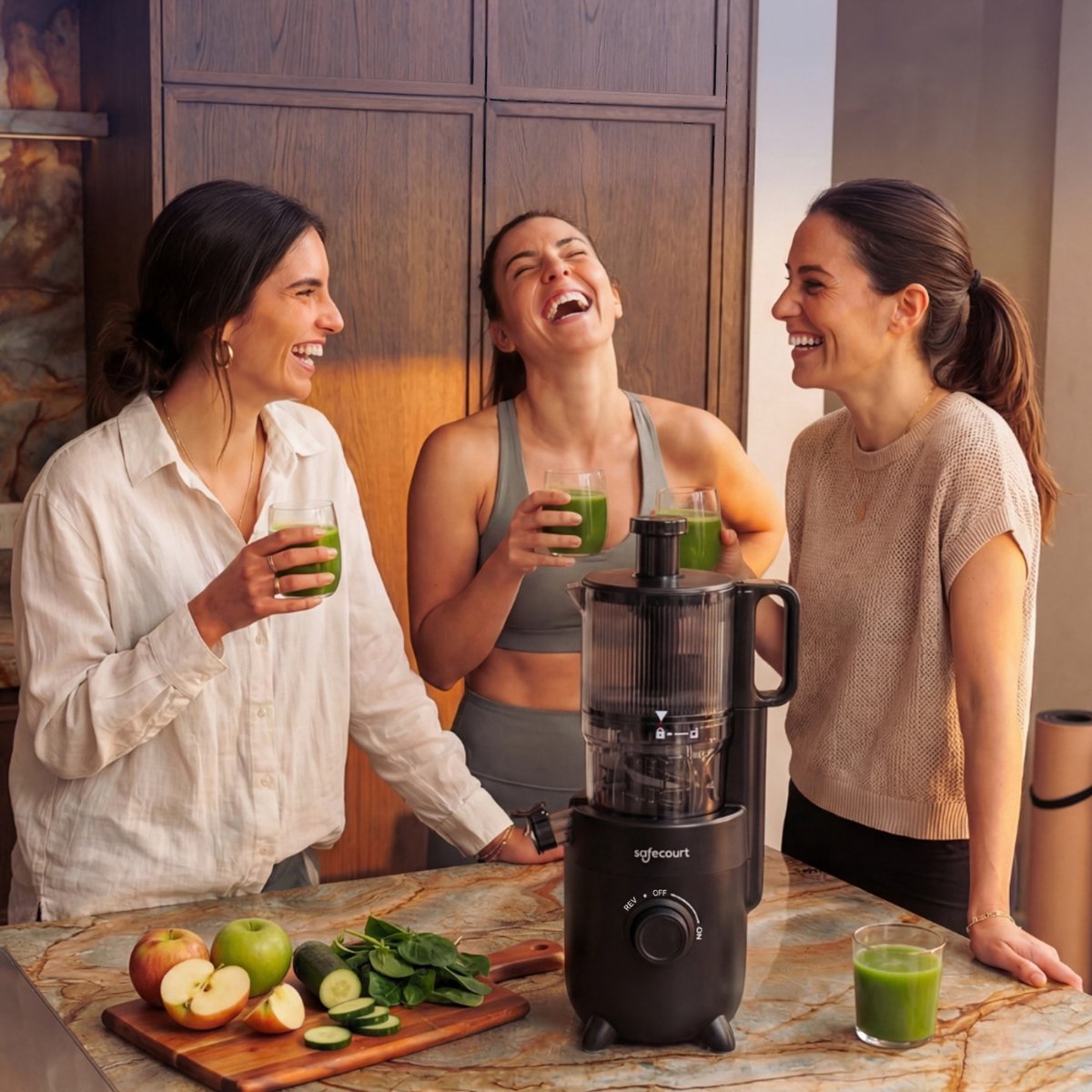 Safecourt Kitchen Slow Juicer - sapcentrifuge Zwart thumbnail 5
