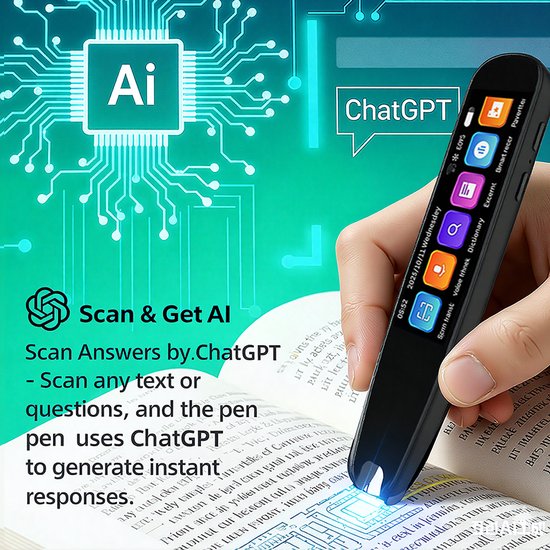 Distiion - AI Scan Pen Vertaalpen – 142 Talen – Tekst Scanner ...