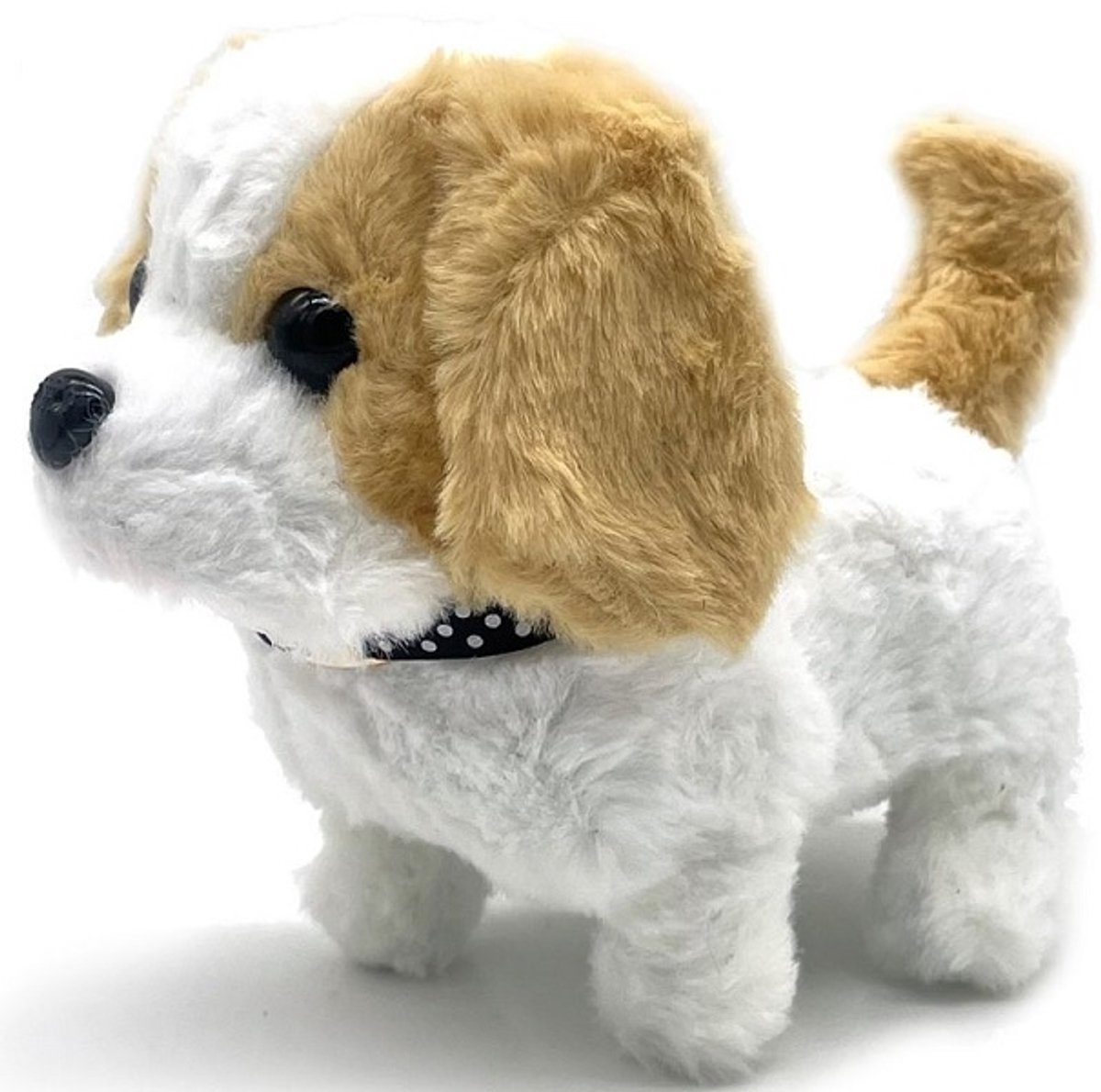 Een schattige en lieve knuffel waar geluid uitkomt! Doe een batterij in het hondje en zet hem neer, dan loopt de hond vanzelf weg! Dit hondje is 15cm hoog. Leuk om voor jezelf te kopen of om cadeau te geven aan iemand.